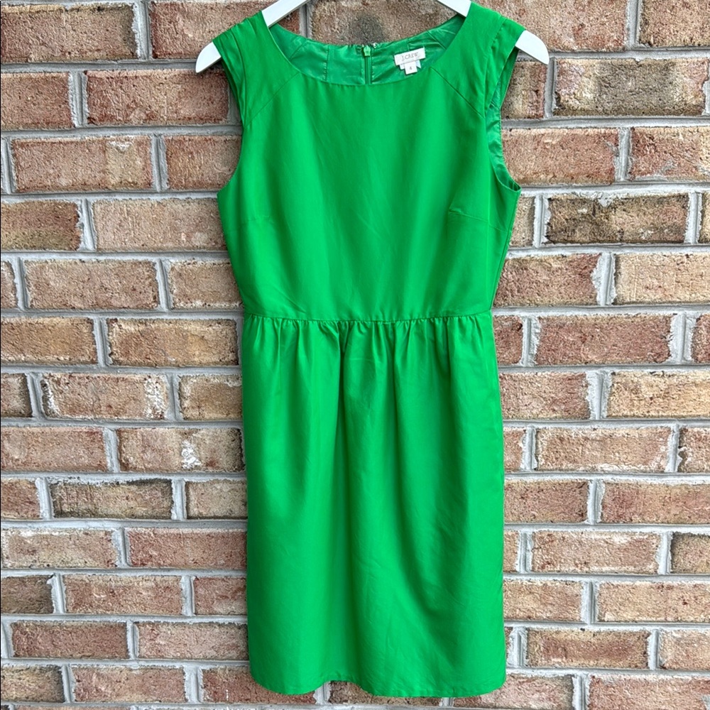 J. Crew kelly green taffeta dress. Size 4.